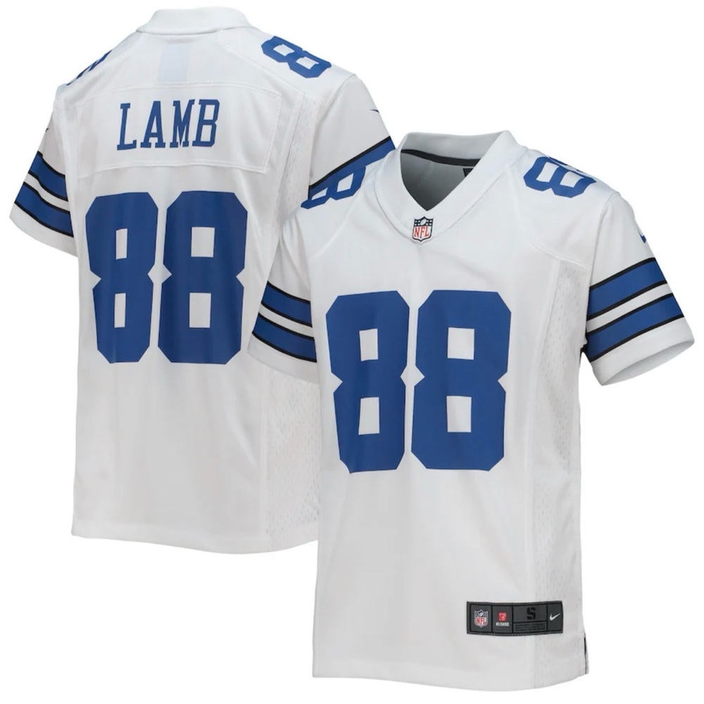 Nike CeeDee Lamb Dallas Cowboys Game Jersey White Size Youth XL NWT